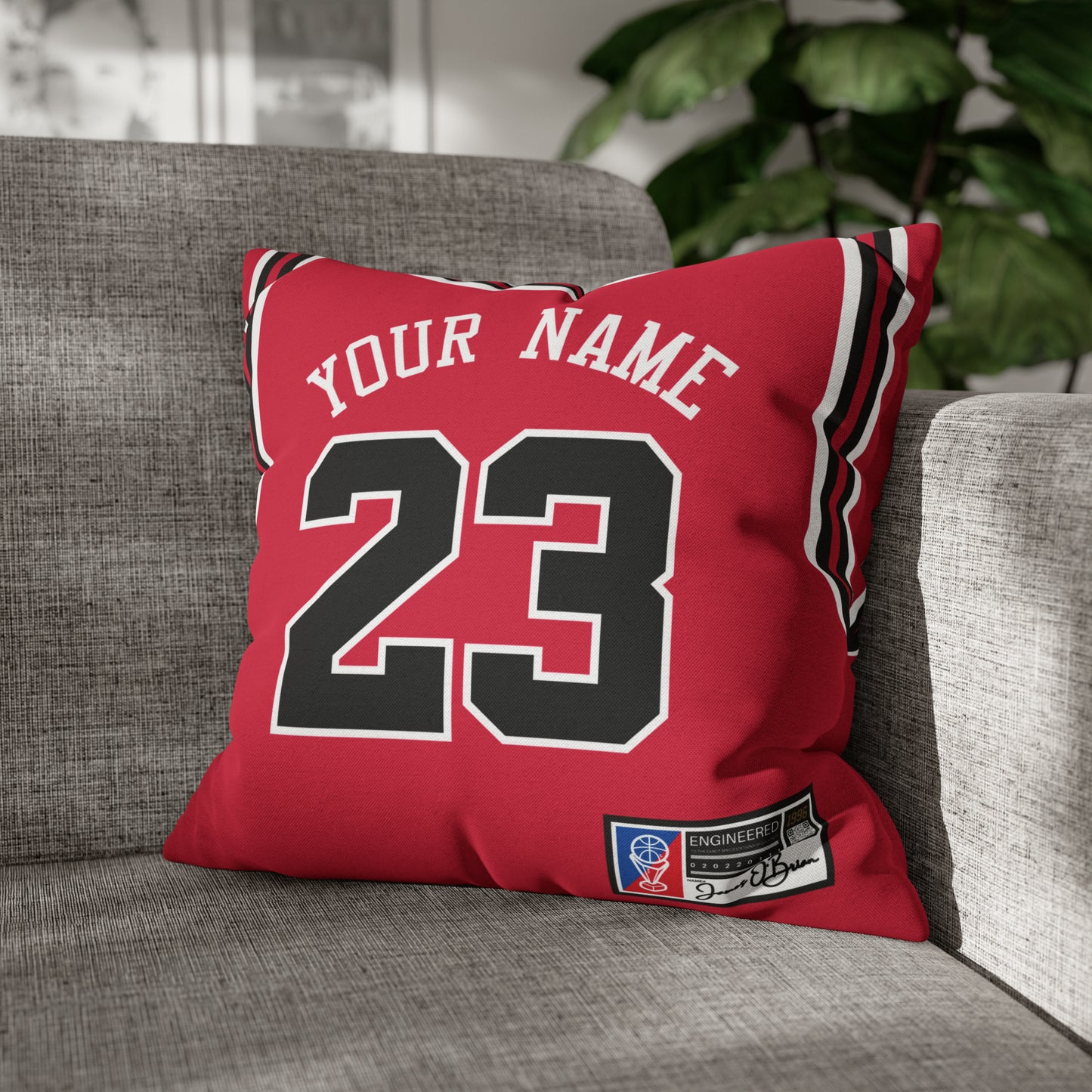 PERSONALIZED BASKETBALL JERSEY PILLOW CASE