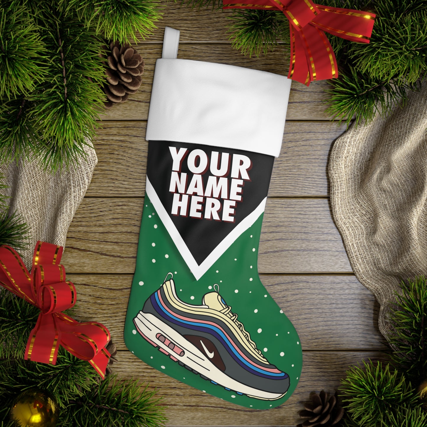 PERSONALIZED AIR SNEAKER CHRISTMAS STOCKING