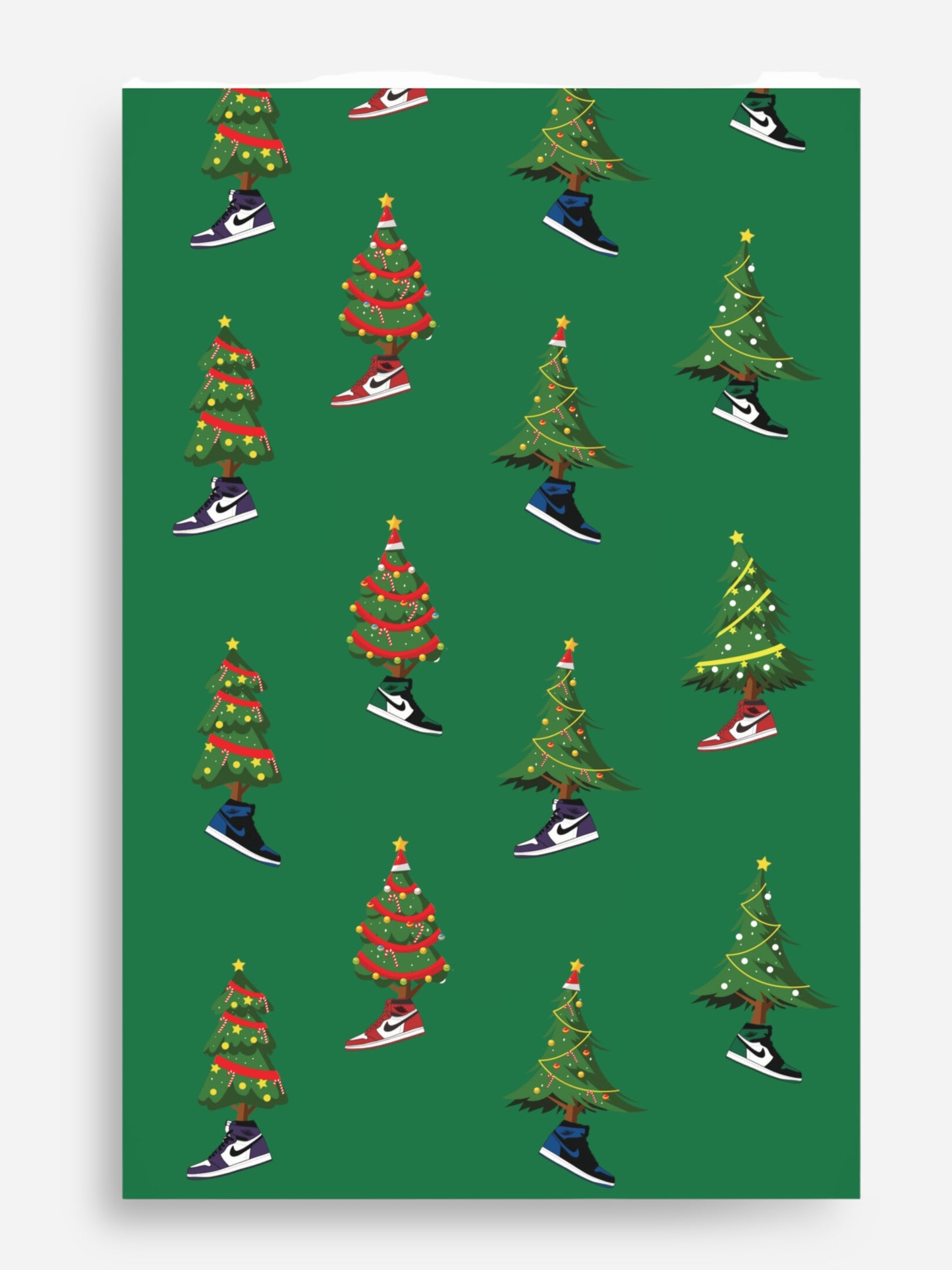 AJ1 CHRISTMAS TREE SNEAKER WRAPPING PAPER