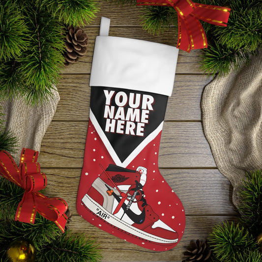 PERSONALIZED SNEAKER CHRISTMAS STOCKING AJ1