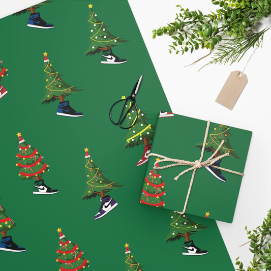 AJ1 CHRISTMAS TREE SNEAKER WRAPPING PAPER