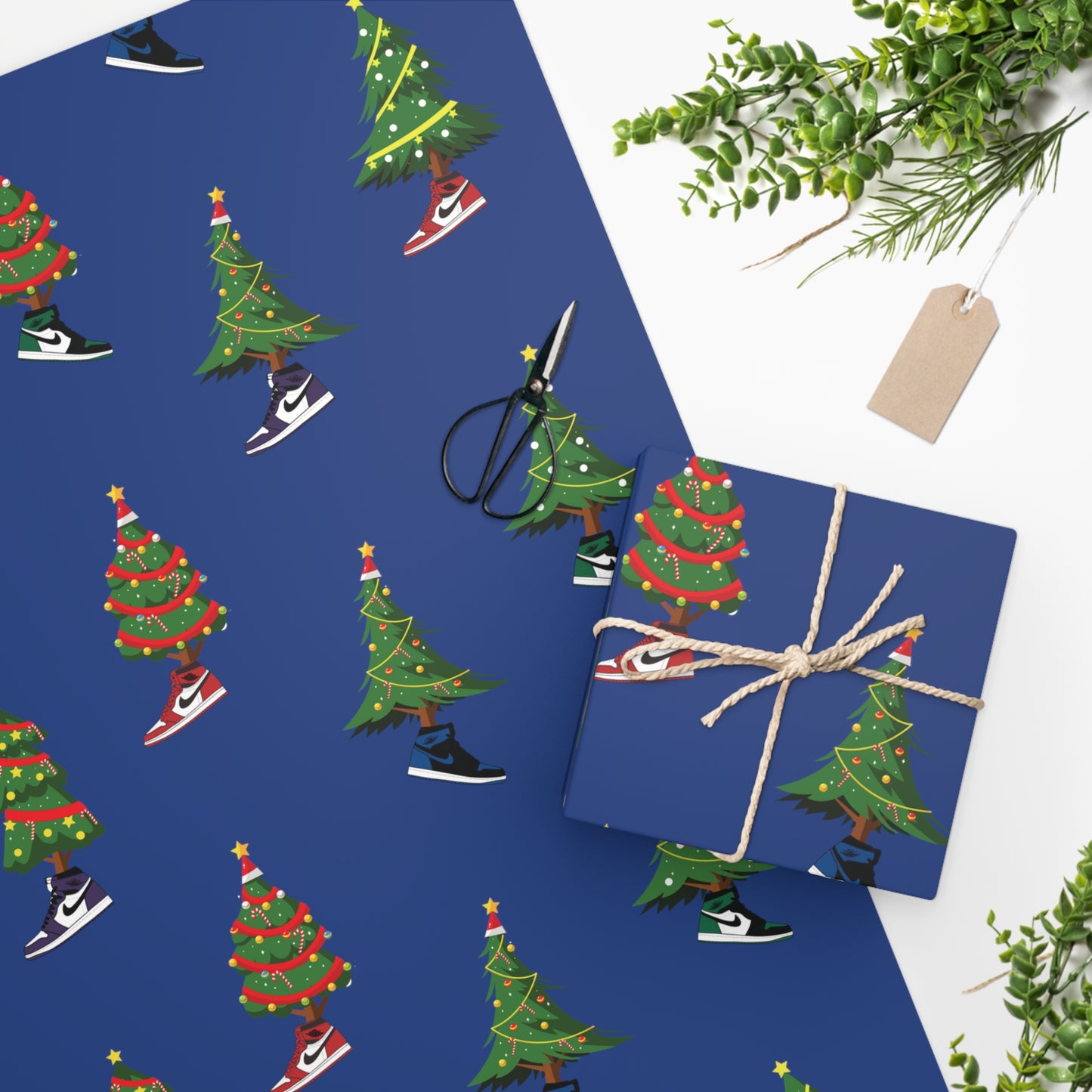 AJ1 CHRISTMAS TREE SNEAKER WRAPPING PAPER