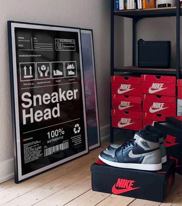 SNEAKERHEAD SHIPPING LABEL POSTER