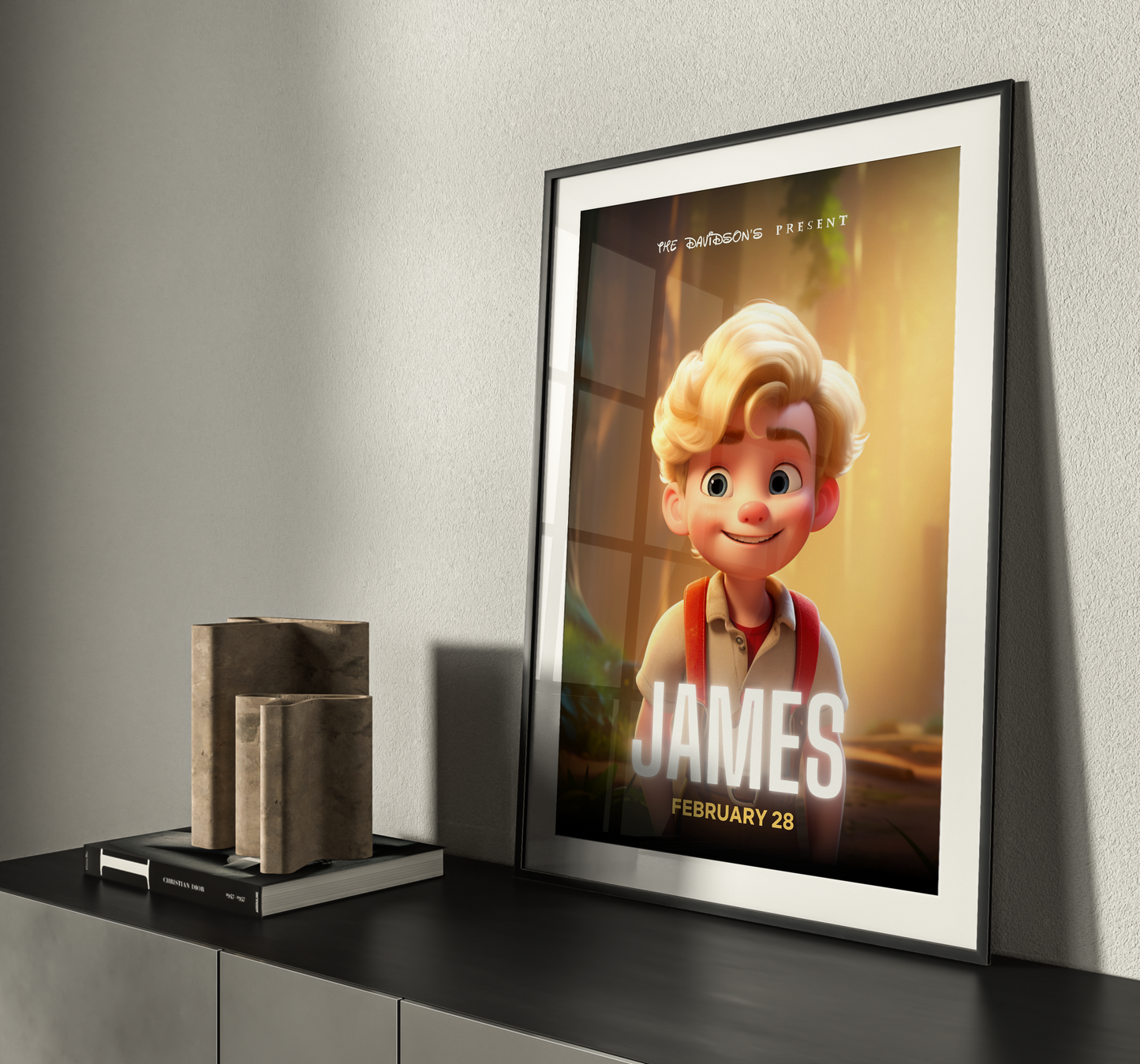 PERSONALIZED ANIMATION MOVIE POSTER PRINT