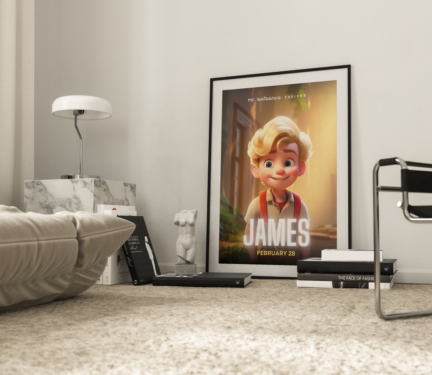 PERSONALIZED ANIMATION MOVIE POSTER PRINT