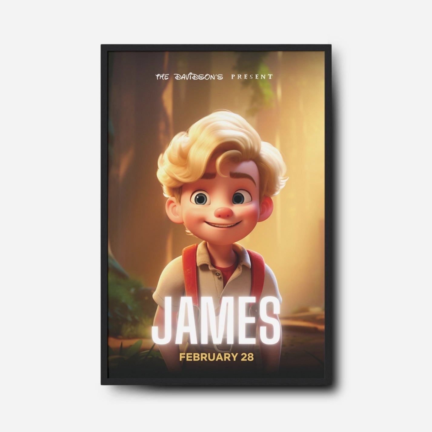 PERSONALIZED ANIMATION MOVIE POSTER PRINT