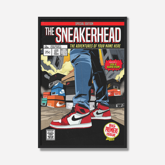 PERSONALIZED SNEAKERHEAD COMIC ART PRINT