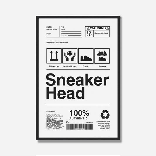 SNEAKERHEAD SHIPPING LABEL POSTER