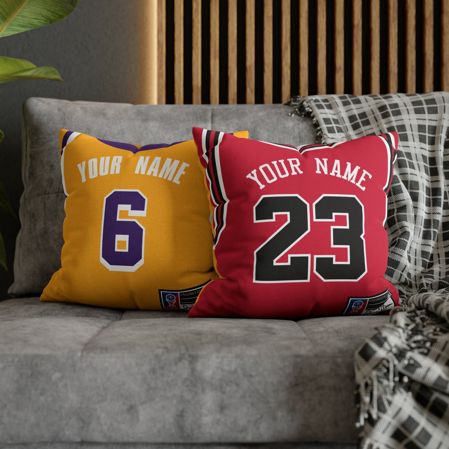 PERSONALIZED BASKETBALL JERSEY PILLOW CASE